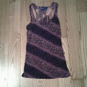 BCBG Miley Cyrus Maxazria Purple Tank Sz XS